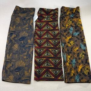 LuLaRoe - Cassie  - Skirt Trio - Geometric & Leaf Patterns - Size S - NWOT